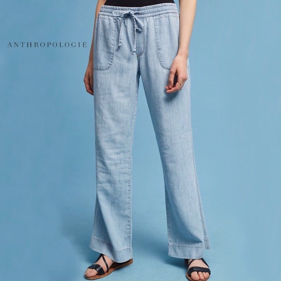 Anthropologie Pants - 🆕 Anthropologie Level 99 Chambray Wide Leg Pants